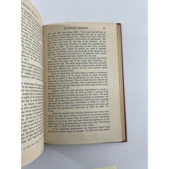 Blueprint Reading For the Machine Trades Fortman McKinney 1939 Collectible Book - Picture 7 of 7